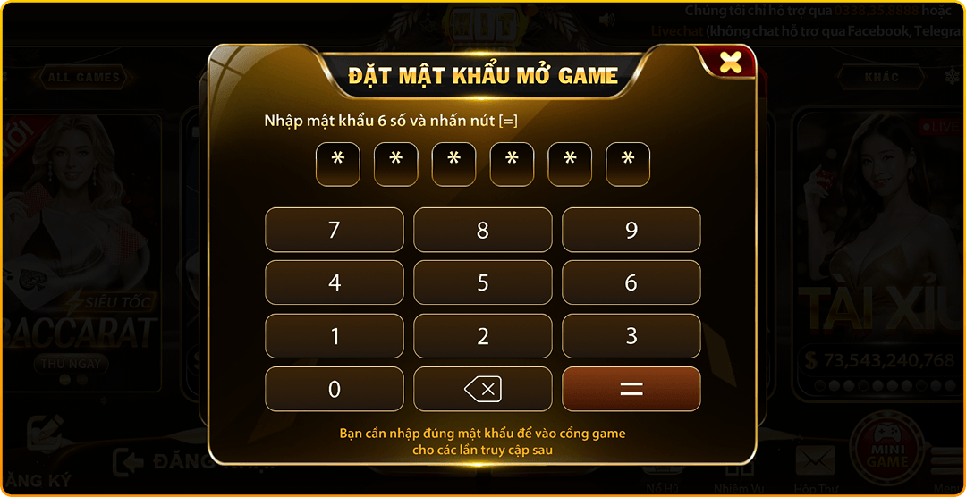 Minh họa đặt mật khẩu mở ứng dụng - bước 2